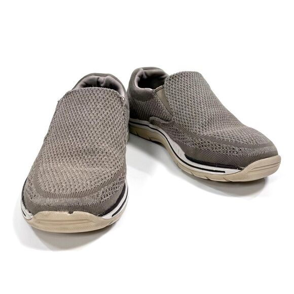 Skechers Tan Slip-On Sneakers Women 7.5 Memory Foam - Picture 1 of 8
